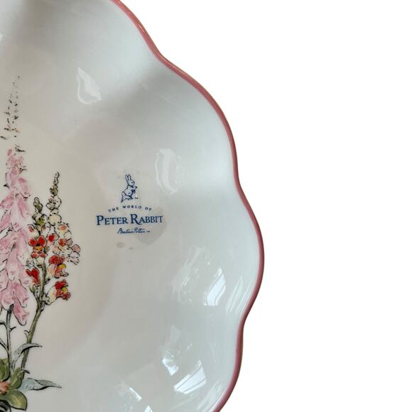 Zrike Beatrix Potter Peter Rabbit OVAL SERVING PLATTER Easter 14" Pink Edge NEW - Picture 11 of 16